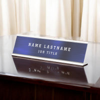 Escritorio azul de la Marina Elegante Profesional