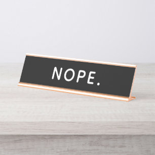 Placa De Nombre Escritorio de Nope