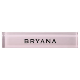 Placa De Nombre Escritorio moderno personalizado con baño de rosa