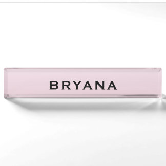 Placa De Nombre Escritorio moderno personalizado con baño de rosa