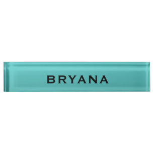 Placa De Nombre Escritorio moderno personalizado con baño de turqu
