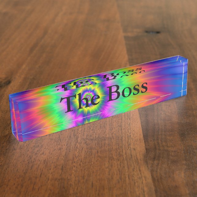 Placa De Nombre Escritorio Nameplate Tye Fireball (Lateral)