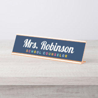 Placa De Nombre Escritorio Personalizado Colorido de Consejero Esc