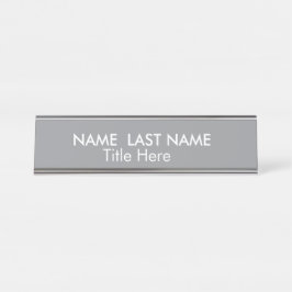 Placa De Nombre Escritorio personalizado elegante y simple
