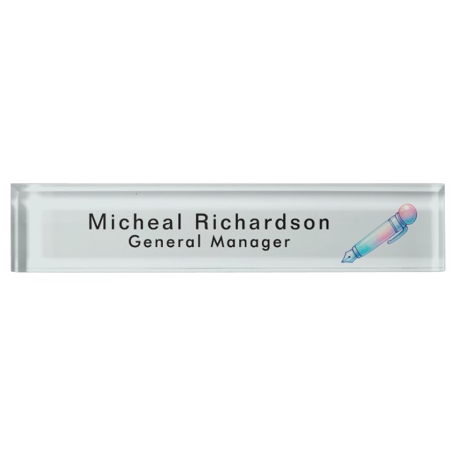 Placa De Nombre Escritorio profesional (Anverso)