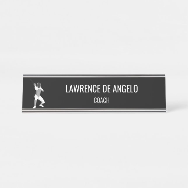 Placa De Nombre Esgrima (Anverso)