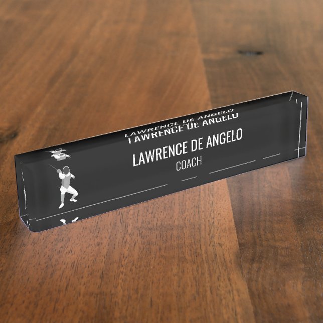 Placa De Nombre Esgrima (Lateral)