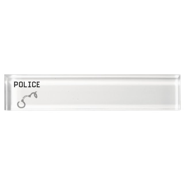 Placa De Nombre Esposas de la policía (Anverso)