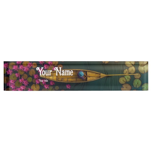 Placa De Nombre estanque de loto (Anverso)