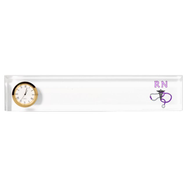 Placa De Nombre Estetoscopio del RN de la enfermería (Anverso)