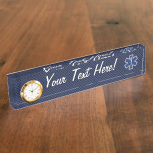 Placa De Nombre Estrella del paramédico el ccsme de la vida en