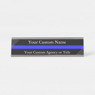 Placa De Nombre Estrellas finas de Blue Line