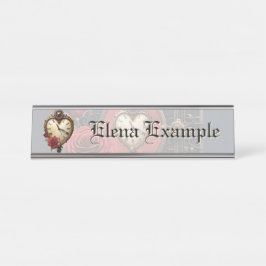 Placa De Nombre Eternal Elegance – Clockwork Heart
