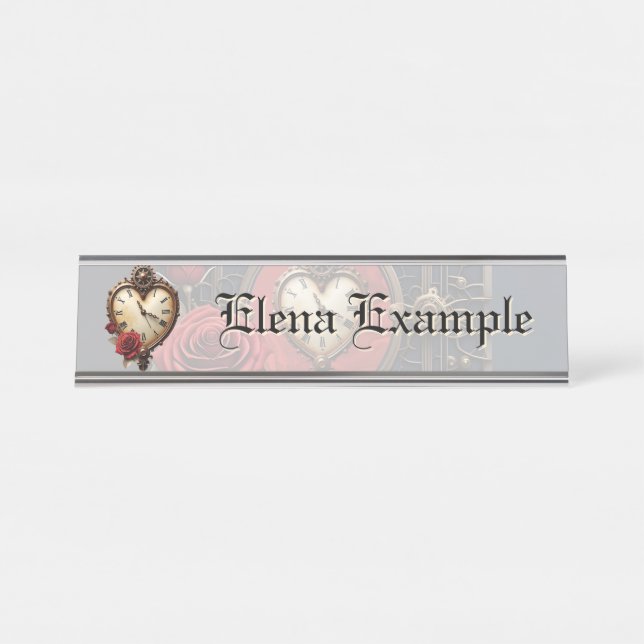 Placa De Nombre Eternal Elegance – Clockwork Heart (Anverso)