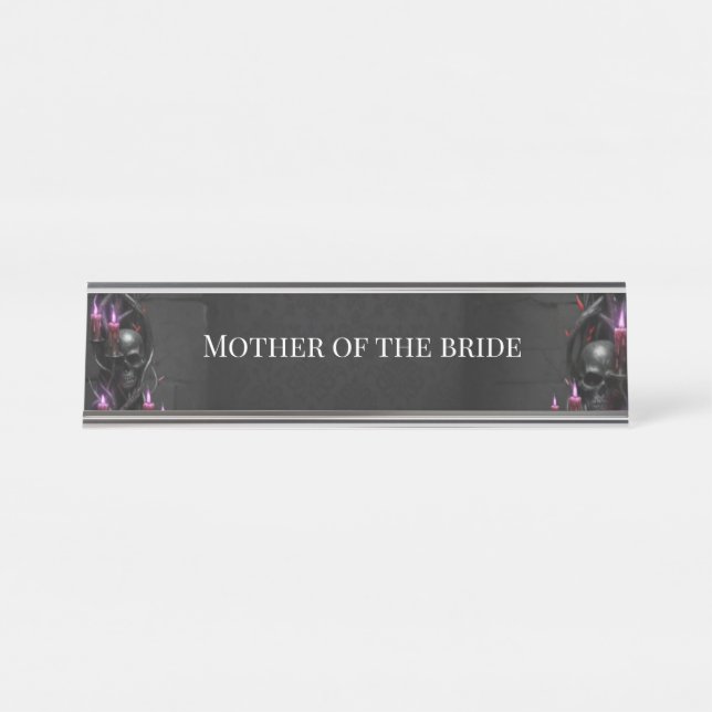 Placa De Nombre Eternal Night Gothic Vampire Wedding Dark Romance  (Anverso)