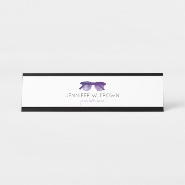 Placa De Nombre Eyewear Optometrist Eye Doctor  (Anverso)