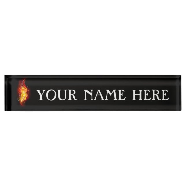 Placa De Nombre Feather Peacock (Anverso)