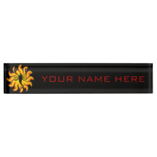 Placa De Nombre Fiery Scorpio
