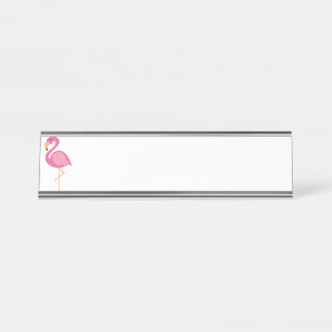 Placa De Nombre Flamenco rosado