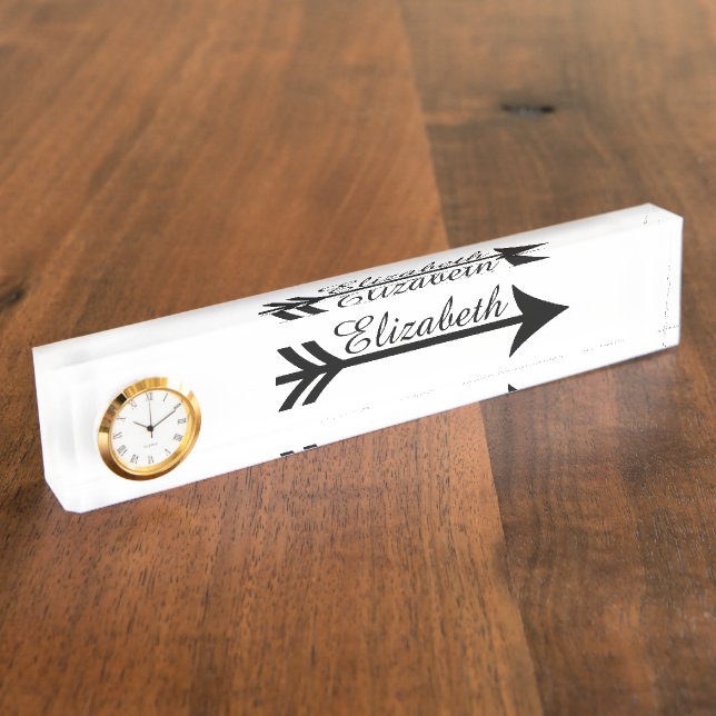 Placa De Nombre Flecha personalizada (Lateral)