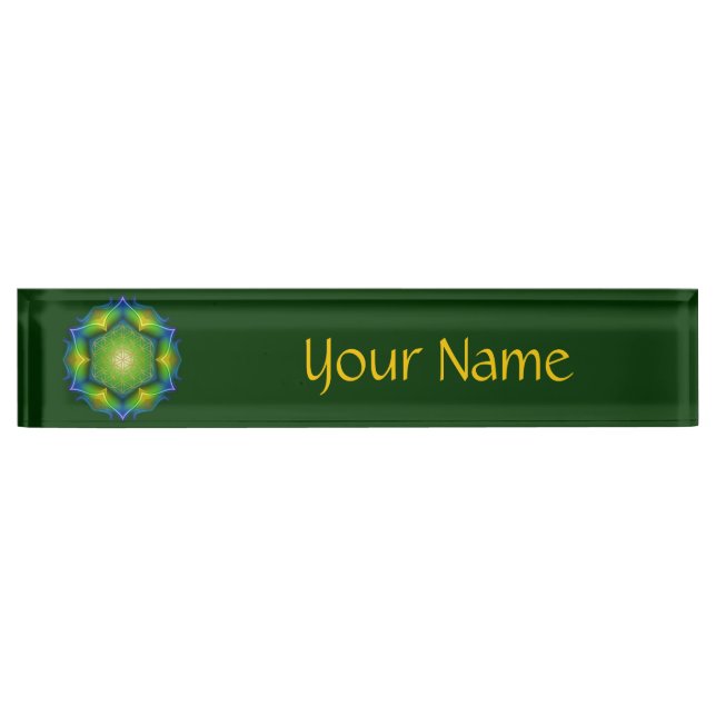 Placa De Nombre Flor de vida / Blume des Lebens - Mandala V (Anverso)