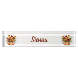 Placa De Nombre Floral Marigold
