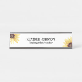 Placa De Nombre Floral personalizada