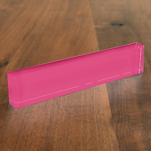 Placa De Nombre Flores rojas y rosadas con un verde exuberante (Lateral)