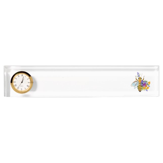 Placa De Nombre Flower bee with wild plants (Anverso)