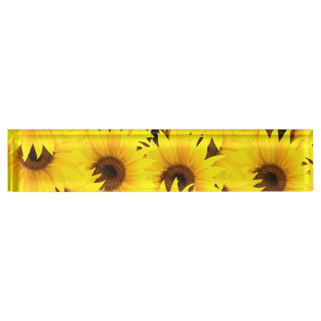 Placa De Nombre Fondo de los girasoles (Anverso)
