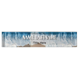 Placa De Nombre Fondo elegante con nombre personalizado