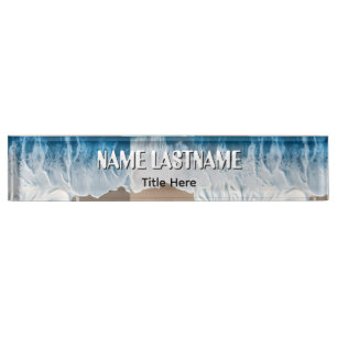 Placa De Nombre Fondo elegante con nombre personalizado