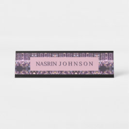 Placa De Nombre Fondo mágico rosa nombre Personalizado
