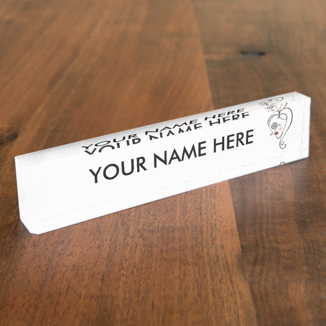 Placa De Nombre Fotógrafa femenina (Lateral)