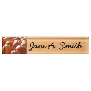 Placa De Nombre Fotografía de calabazas para Caída, Halloween o Dí