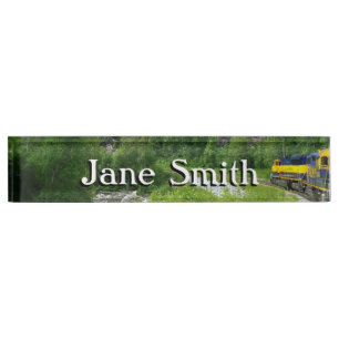 Placa De Nombre Fotografía de vacaciones en tren Denali Express Al