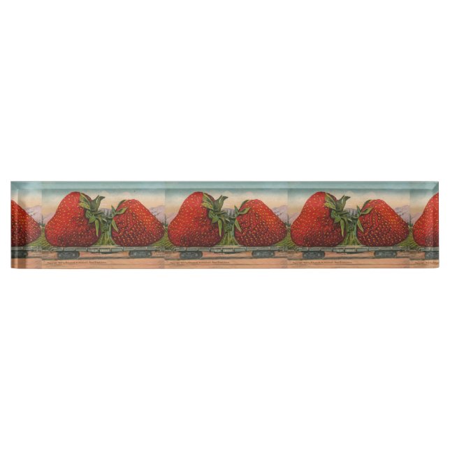 Placa De Nombre Fresas Gigante Fruto de la Antigüedad (Anverso)
