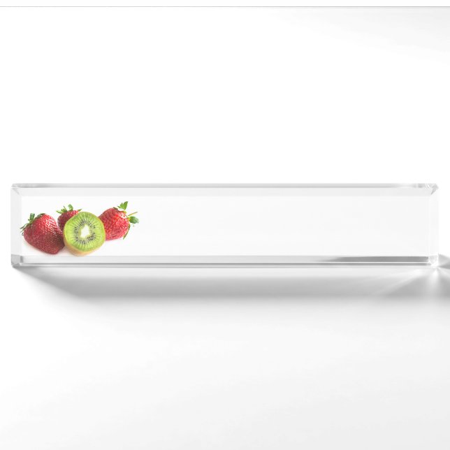 Placa De Nombre Fresas y kiwi (Anverso)