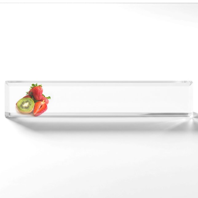 Placa De Nombre Fresas y kiwi (Anverso)