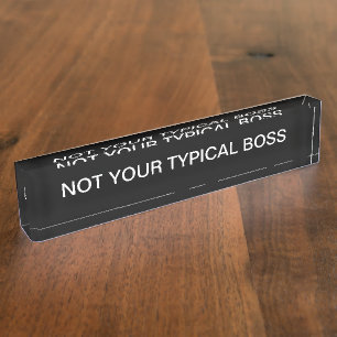 Placa De Nombre Funny Company Boss Desk Plaque
