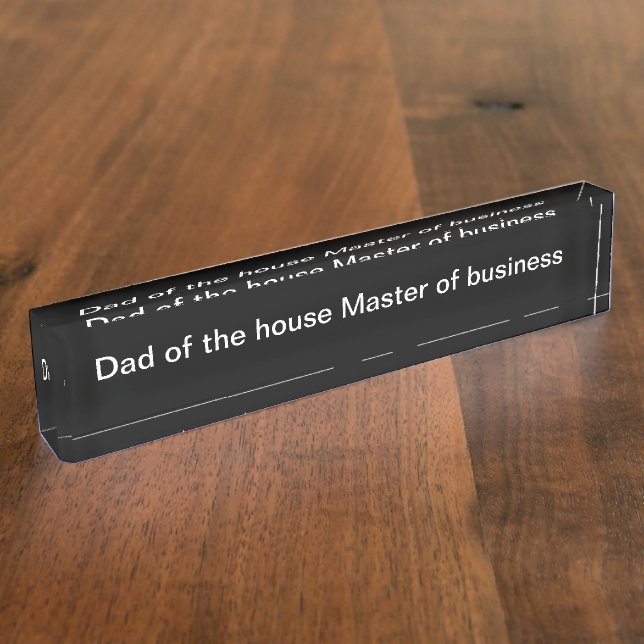 Placa De Nombre Funny Dad Office Desk Nombre Plate Present (Lateral)