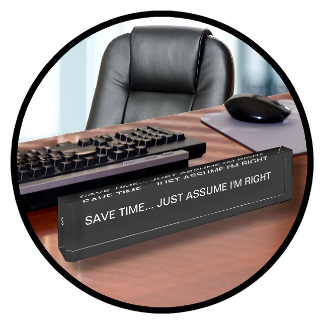 Placa De Nombre Funny Office Boss (Subido por el creador)