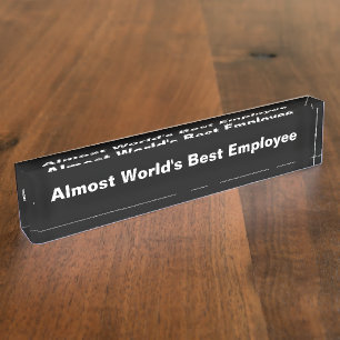Placa De Nombre Funny Office Desk Accesorio
