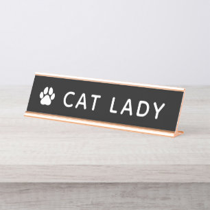 Placa De Nombre Gato
