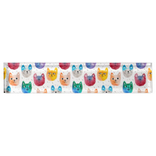 Placa De Nombre Gatos y amigos de la acuarela