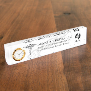 Placa De Nombre Genetista del biólogo el personalizado