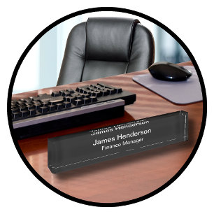 Placa De Nombre Gerente de Finanzas Profesionales