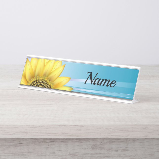 Placa De Nombre Girasol (Anverso)