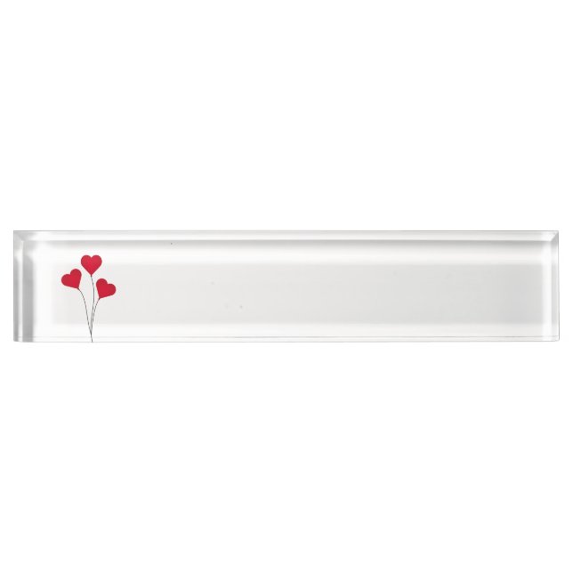 Placa De Nombre Globos de Corazón Cuto (Anverso)