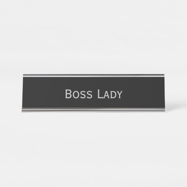 Placa De Nombre Gracioso bollo de 'Bosdra' de plata negra (Anverso)